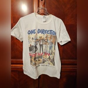 One Direction White Graphic Short Sleeve 2014 Concert Tee